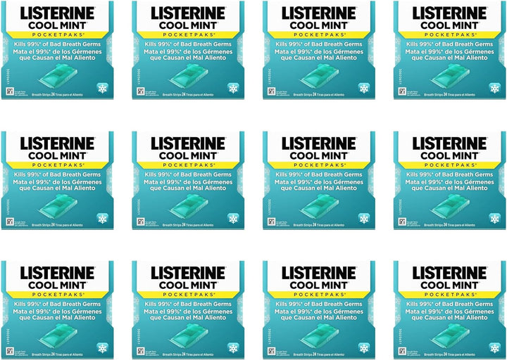 Listerine Cool Mint PocketPaks Tiras Portátiles para el Aliento con...
