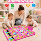 Juguetes para niñas de 1 año: 3 en 1 Alfabeto Animal Piano Music Play Mat