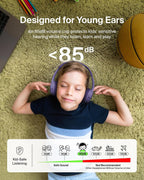 Belkin SoundForm Mini - Auriculares inalámbricos Bluetooth para niños, batería de 30H, límite de volumen seguro de 85dB, micrófono integrado - Auriculares supraaurales para niños pequeños para iPhone