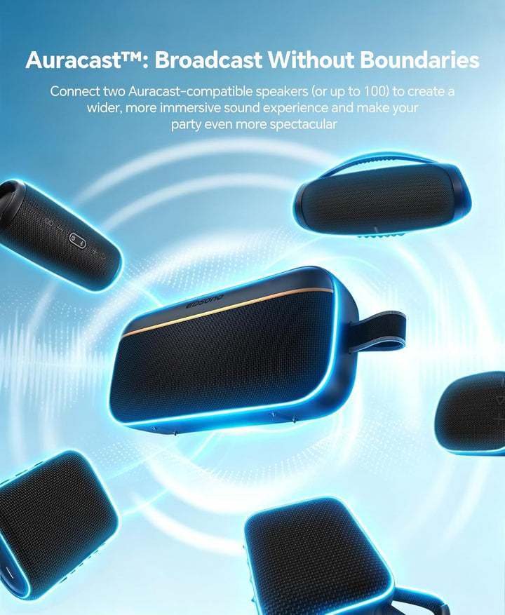 Altavoz Bluetooth portátil, 60 W Max SoundPulse 2.0 con BassBoost,...