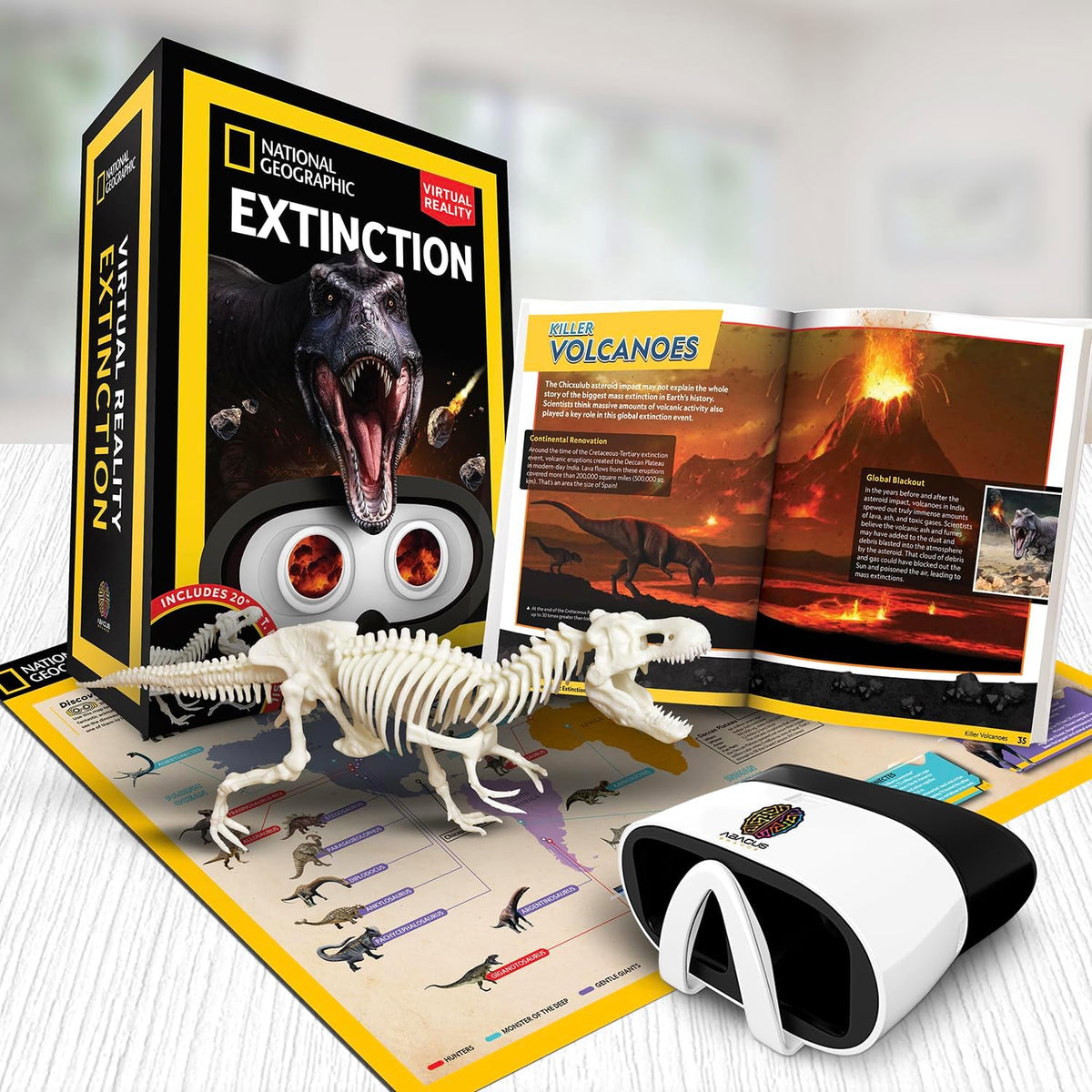 National Geographic Extinction-Dinosaur VR STEM Activity Kit para Kids 8-12
