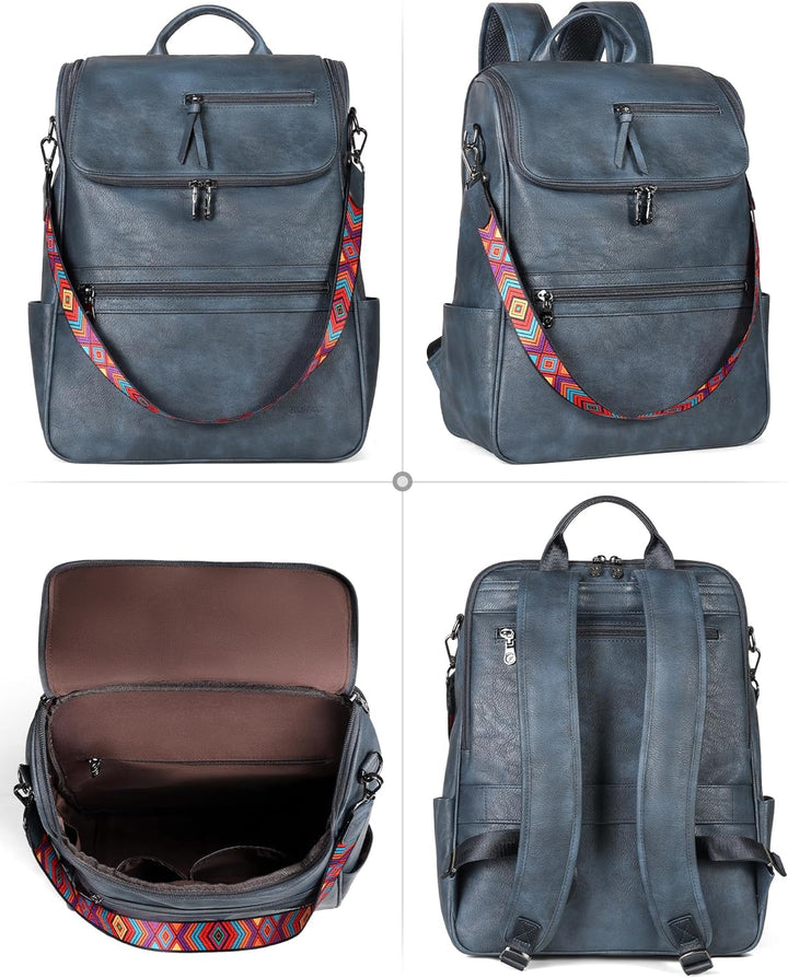 FADEON Mochila para computadora portátil para mujer, mochila de via...