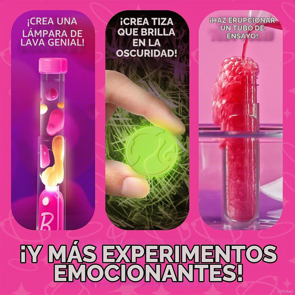 Lámpara Barbie Kit de ciencia química con 50 experimentos para niños de 8 a 12 años