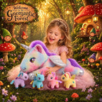 gnomantic Animales de peluche de unicornio con bebés en el interior