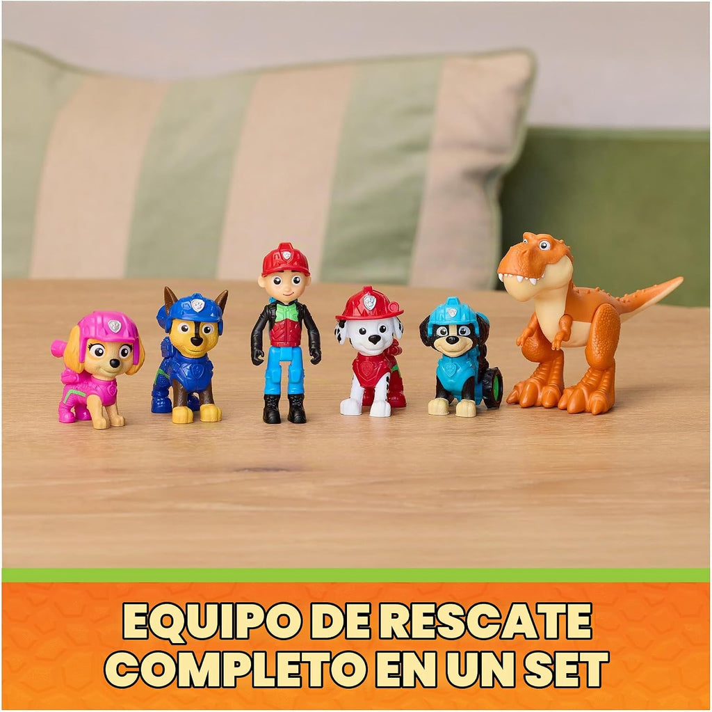 PAW Patrol The Dino Movie Dino Adventure Pack con 6 figuras de juguete