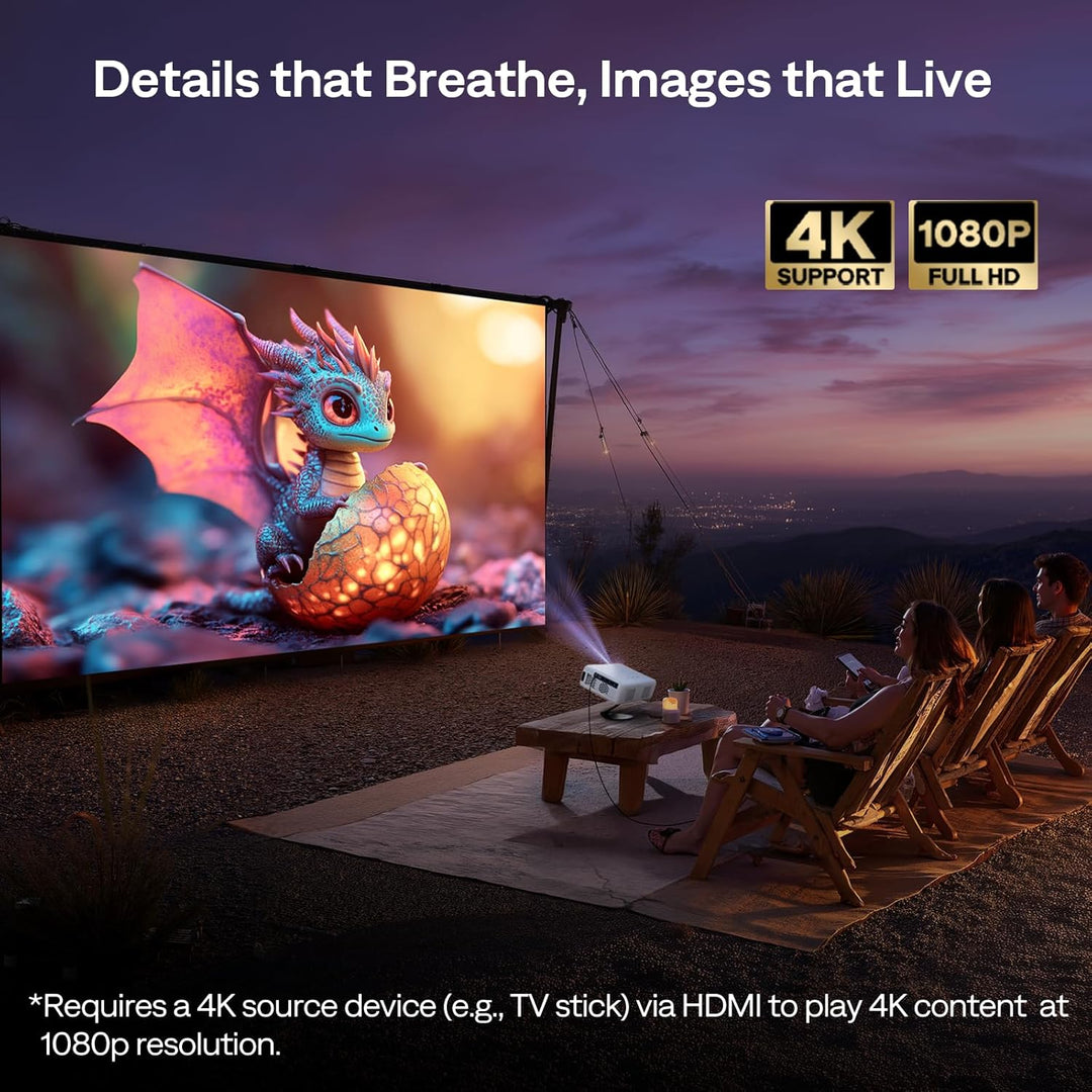 Aurzen EAZZE - Proyector inteligente compatible con Google TV D1G 4...