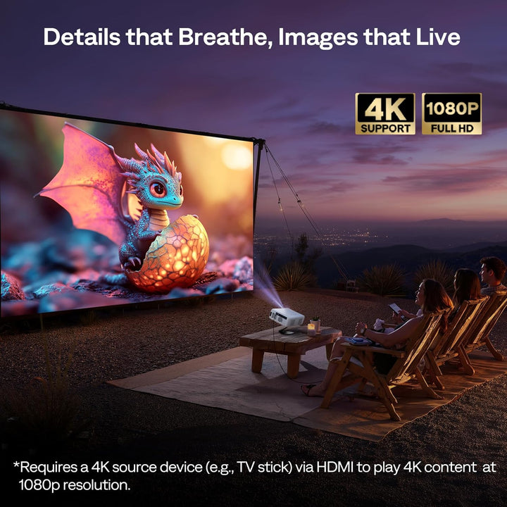 Aurzen EAZZE - Proyector inteligente compatible con Google TV D1G 4...