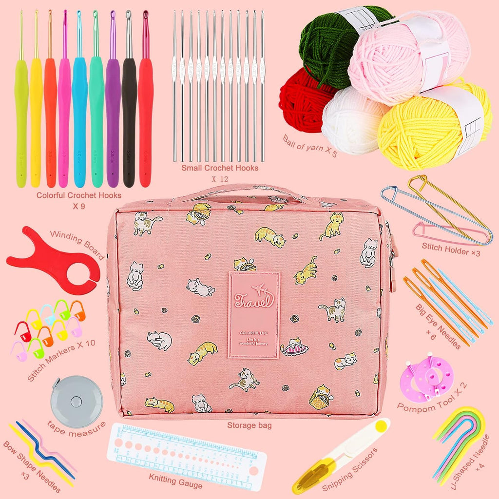 Aeelike Kit de ganchillo para principiantes adultos con 3 madejas de hilo de pastel degradado súper suave de 100 g (3.52 oz) 803.8 ft (267 yardas)