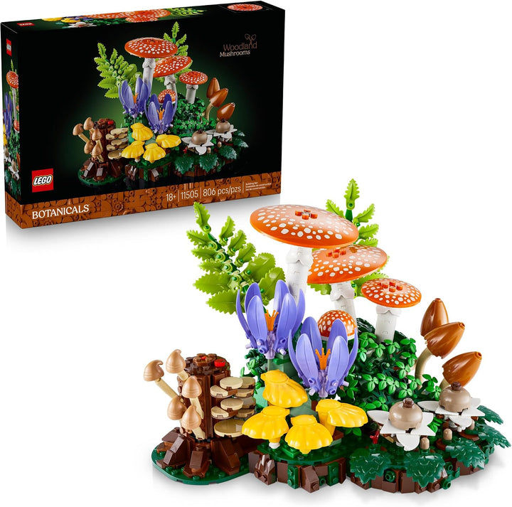 LEGO Botanicals Woodland Mushrooms - Juego de construcción para adu...