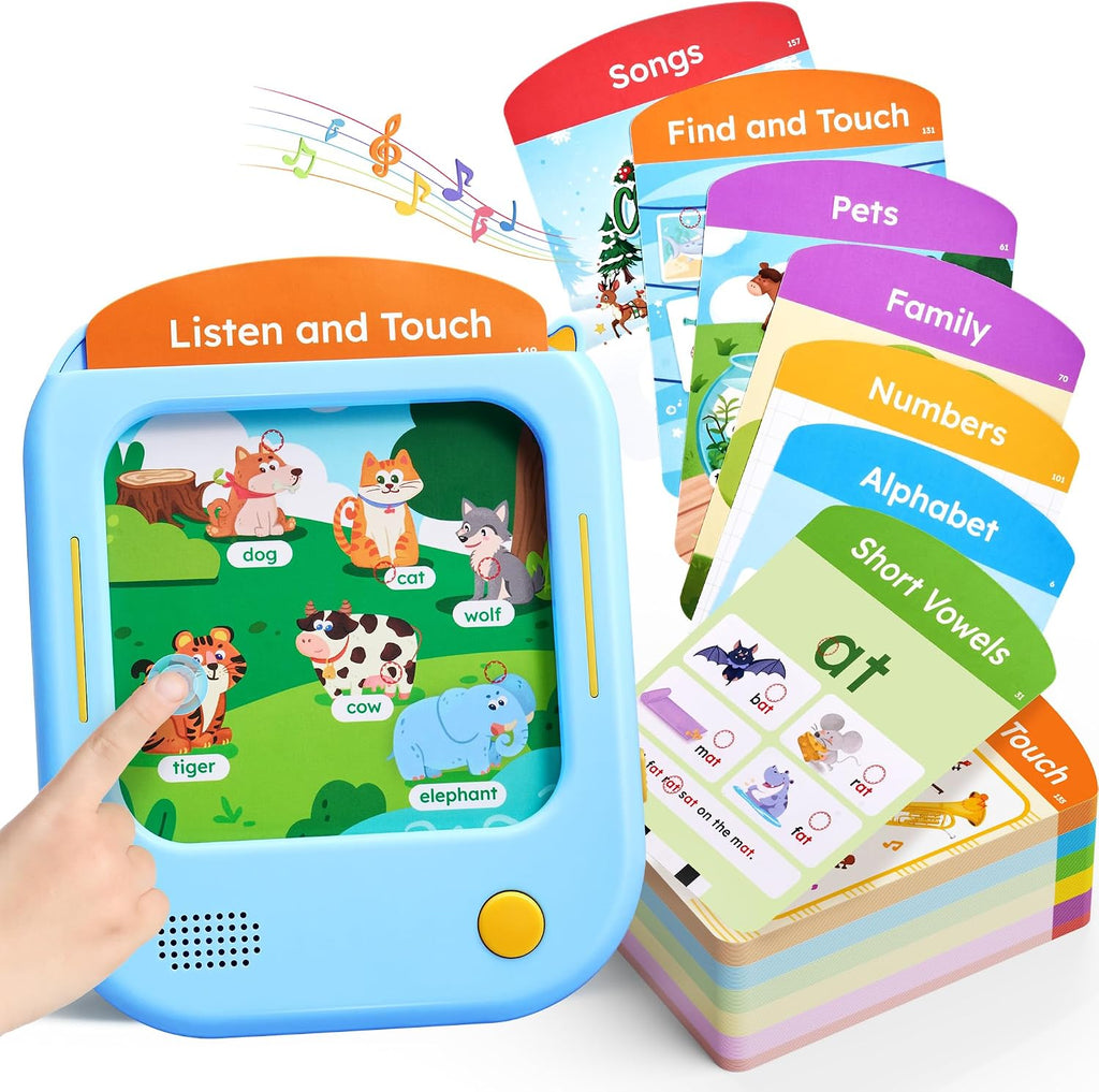 Tableta educativa JoyCat para niños, tarjetas didácticas fonéticas con voz de 156 páginas
