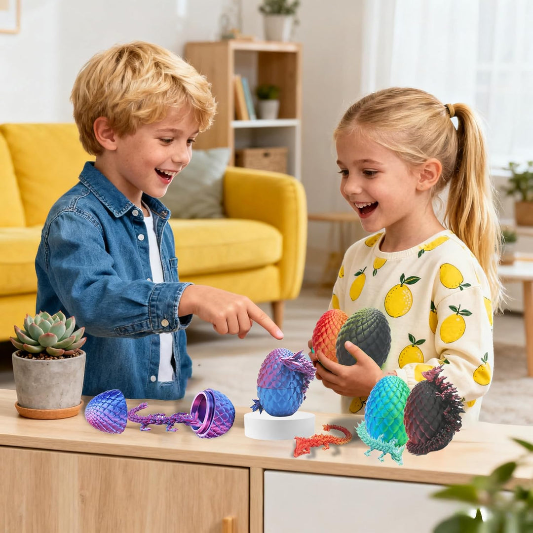 3D Printed Dragon Eggs Articulated Dragons Inside 6PCS