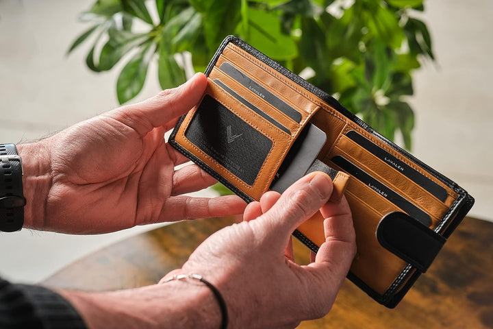 Cartera Lavalen de cuero suave para hombres \u2013 billetera genuin...