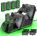 Cargador 4 en 1 para mandos Xbox Series/One X|S, con 4 paquetes de baterías recargables de 6880 mWh, carga controles remotos dobles y baterías simultáneamente, estación de carga cuádruple mejorada