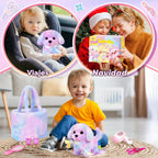 Juguetes de peluche para cachorros para niños con bolsa de mano