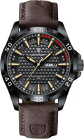 Poedagar Reloj de pulsera para hombre, de lujo, impermeable, luminoso, con fecha, para la semana, para negocios, esfera grande, de cuarzo, deportivo, de cuero, para hombre