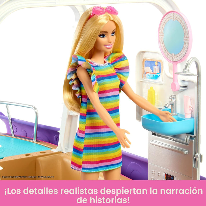 Set de juego de barco de ensueño de Barbie con más de 20 accesorios...