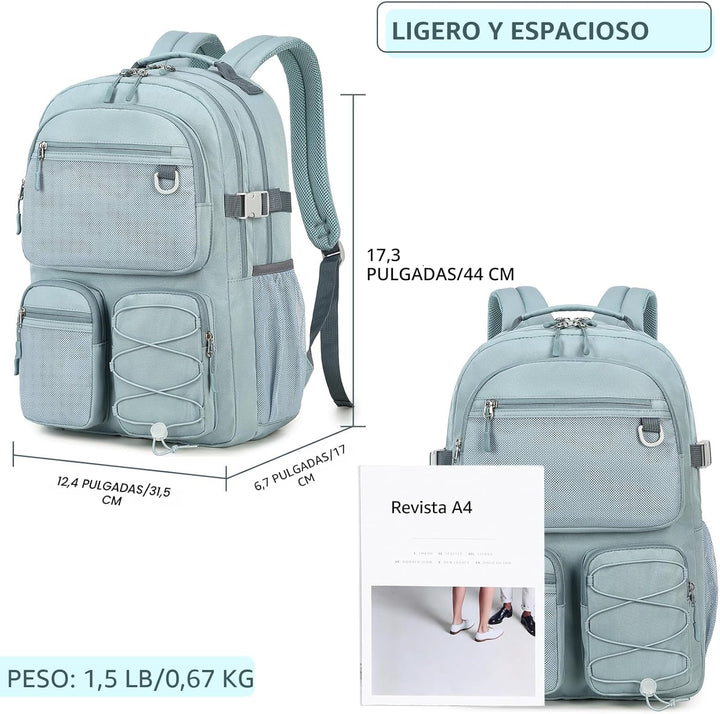 Lohol Mochila resistente al agua con múltiples bolsillos para viaje...
