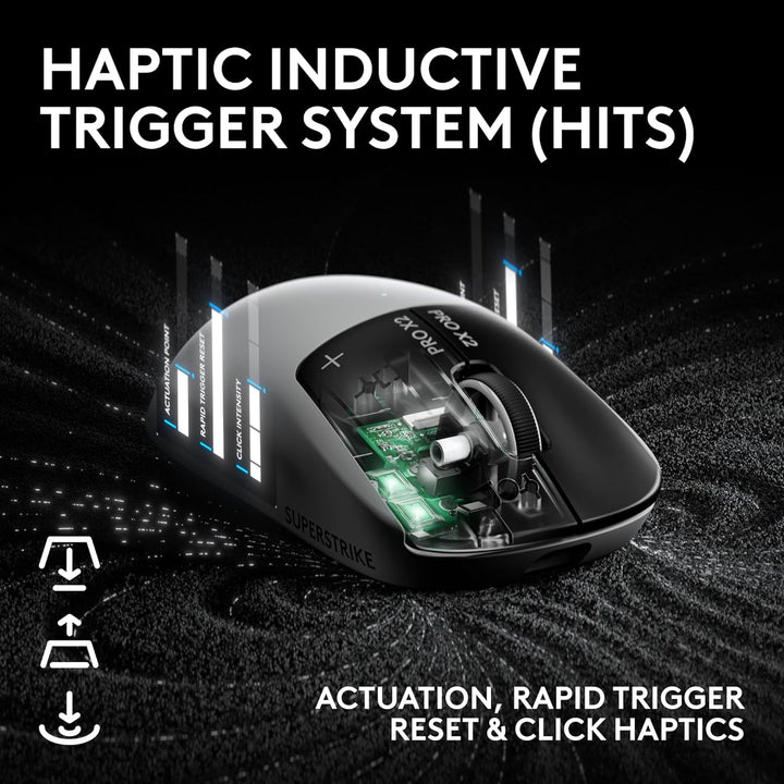 Logitech G PRO X2 SUPERSTRIKE Mouse inalámbrico para juegos: interr...