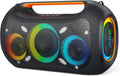 Altavoz portátil para fiestas de 420 W máximo con luces integradas, OTG, aplicación, doble emparejamiento, XBass, 48000 mAh, espectáculo de luz dinámico que se sincroniza al ritmo, ideal para playa