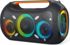 Altavoz portátil para fiestas de 420 W máximo con luces integradas, OTG, aplicación, doble emparejamiento, XBass, 48000 mAh, espectáculo de luz dinámico que se sincroniza al ritmo, ideal para playa