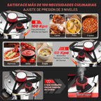 [3-IN-1] Olla a presión de 12 cuartos de galón, 18/8 de acero inoxidable a