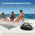 Hisense VoyageBoom - Altavoz Bluetooth portátil, resistente al agua IP67, a prueba de polvo y golpes, hasta 24 horas de tiempo de reproducción, graves masivos, luz ambiental, banco de potencia