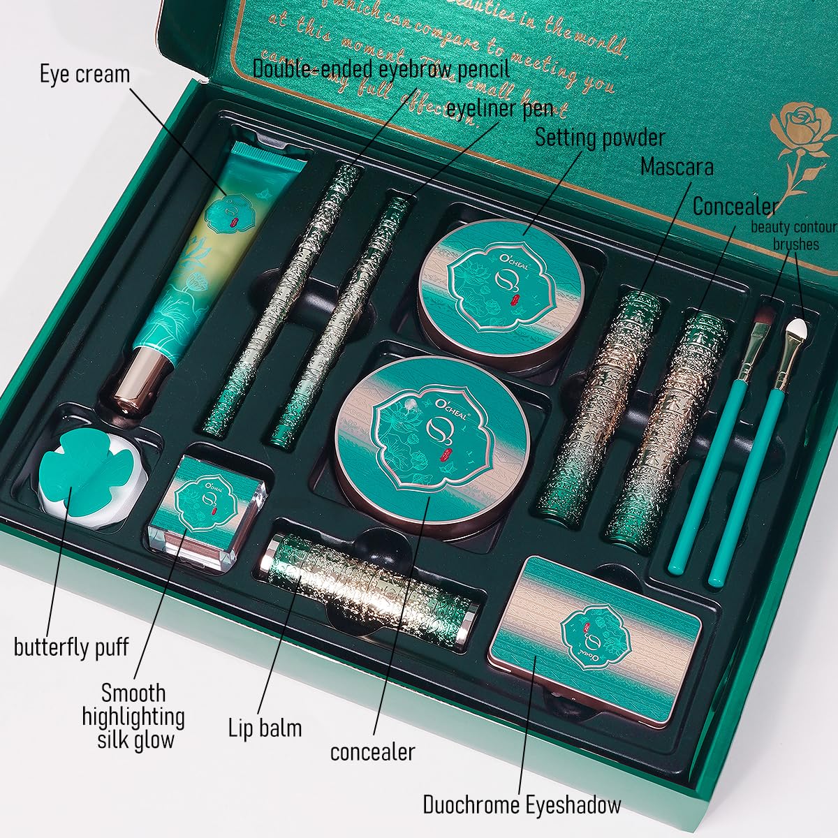 O'CHEAL Juego de regalo de maquillaje para mujer, kit completo...
