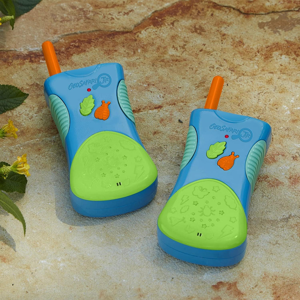 Educational Insights GeoSafari Jr. Walkie Talkies, fáciles de usar y duraderos para niños a partir de 4 años