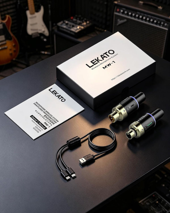LEKATO 5,8 GHz micrófono inalámbrico XLR transmisor receptor sistem...