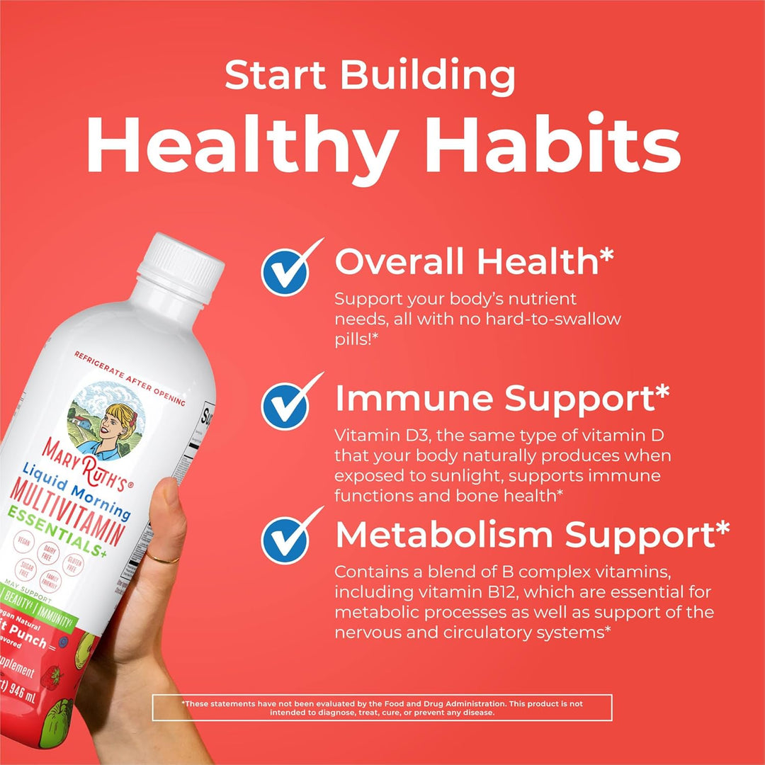 MaryRuth Organics Liquid Morning Multivitamin Essentials+ Vitamina...