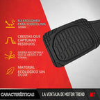 Motor Trend Premium FlexTough Alfombrillas de piso de goma para la parte trasera, alfombrillas universales de alta resistencia para todo tipo de clima, con ajuste personalizado para coches, sedanes