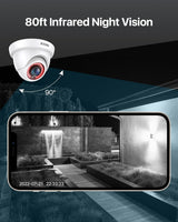 ZOSI Cámara domo de seguridad HD de 2MP 1080P para exteriores e int...