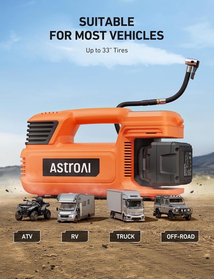 AstroAI TC4 - Inflador de neumáticos con compresor de aire portátil...