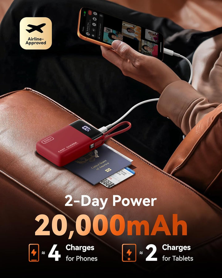 INIU Cargador portátil, batería externa compacta de 20000mAh con ca...