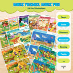 JoyCat Paquete de 24 tarjetas de juego de Spot the Difference para niños, recuerdos de fiesta reutilizables de borrado en seco, premios de aula, rellenos de bolsas de golosinas y regalos de devolución de cumpleaños para edades de 4 a 8 años