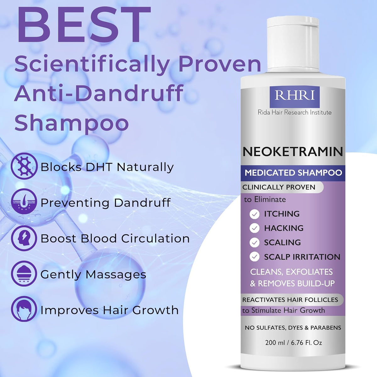 Champú antifúngico para hombres y mujeres | Anticaspa, medicado, ch...