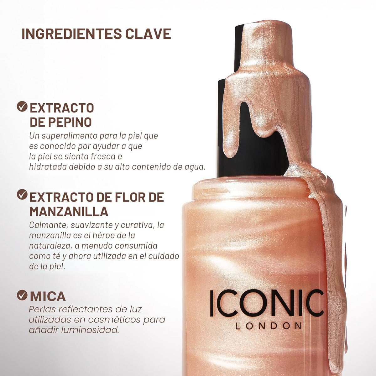 ICONIC LONDON Prep-Set-Glow | Hidratante + Fijador + Spray brillant...