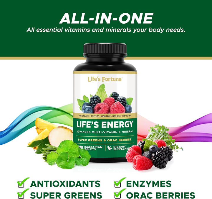 Life's Energy Advanced - Multivitamínico diario avanzado para h...