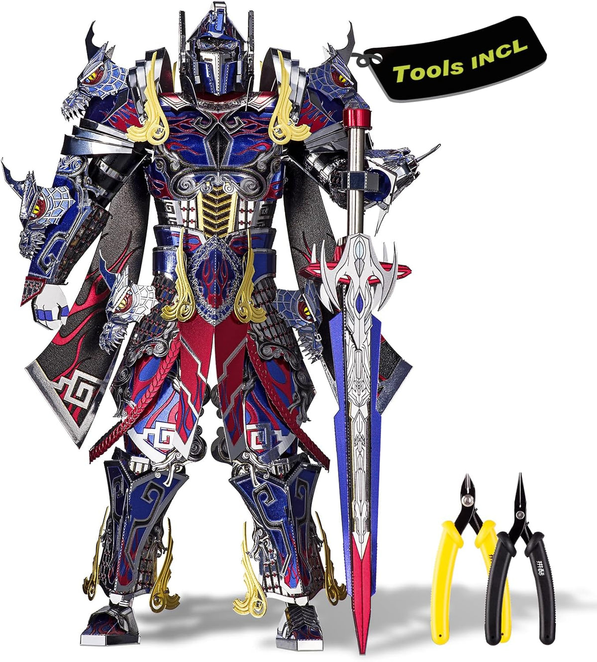 Piececool - Rompecabezas 3D de metal con herramientas de bricolaje - Los kits de construcción de figuras de mecha del Titán para adultos, kits de manualidades de metal para armar uno mismo