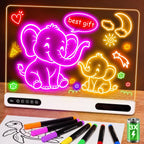 Tablero de dibujo LED recargable para niños: 20 horas de duración de la