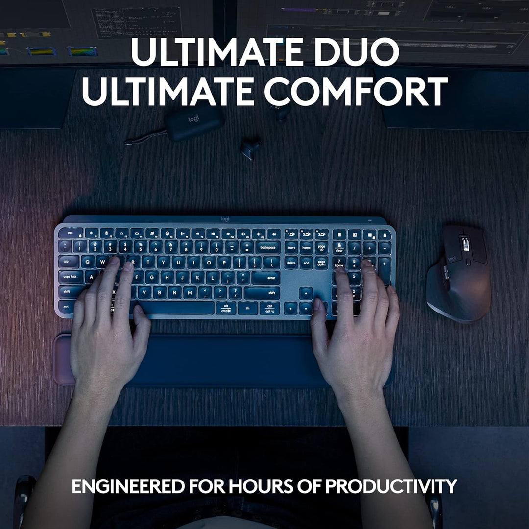 Logitech MX Keys S Combo - Teclado y ratón inalámbrico de alto rend...