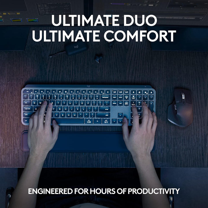 Logitech MX Keys S Combo - Teclado y ratón inalámbrico de alto rend...