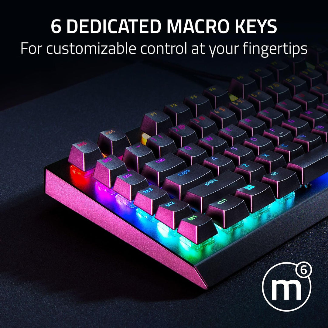 Razer BlackWidow V4 X Teclado mecánico para juegos: interruptores a...