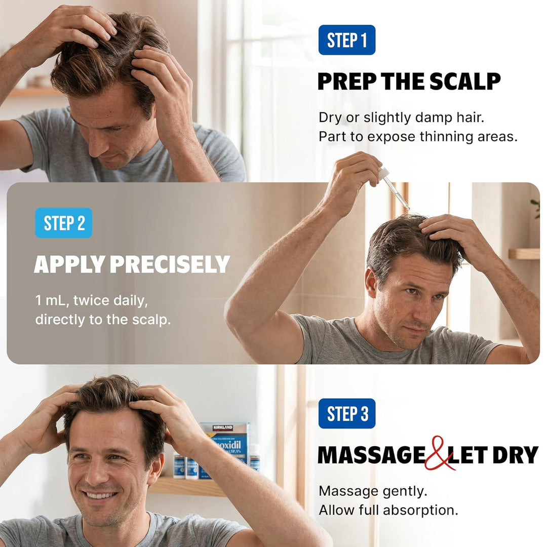 Minoxidil para hombres Paquete Líquido, Tratamiento de crecimiento...