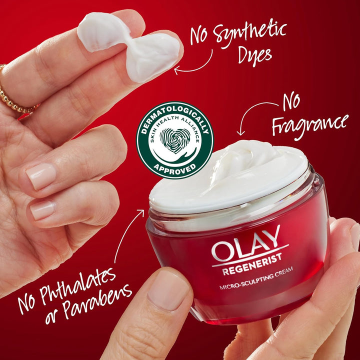 Olay Crema hidratante facial Regenerist para mujeres, sin fragancia...