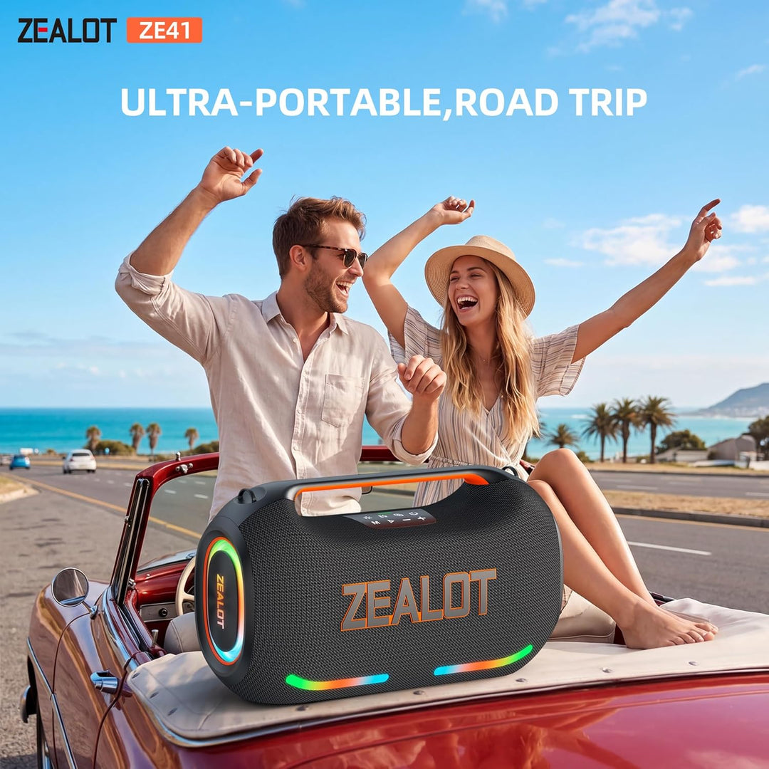 ZEALOT Altavoz Bluetooth portátil ruidoso, actualización de 350 W M...