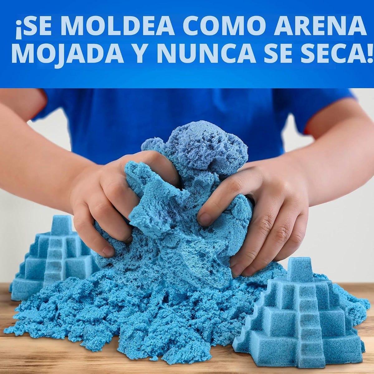 National Geographic Moon Sand - Juego sensorial de 6 libras con moldes de