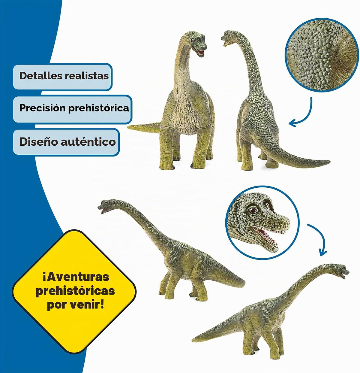 Schleich 14581 - Figura de dinosaurio de juguete de Brachiosaurus, para niños a partir de 4 años