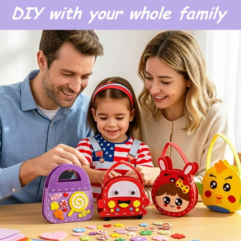 Kit de manualidades de bolso de costura de fieltro para niños