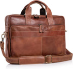 KomalC Maletines de cuero de 16 pulgadas para computadora portátil, bolsas de mensajero para hombres y mujeres, mejor bolso de oficina